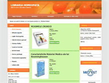 Tablet Screenshot of librariahomeopata.ro